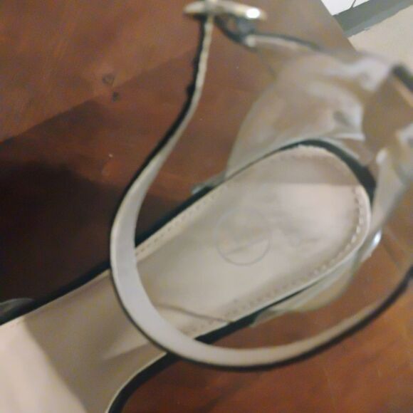 Elegant Black and Clear Women's Heels - Picture 6 of 10